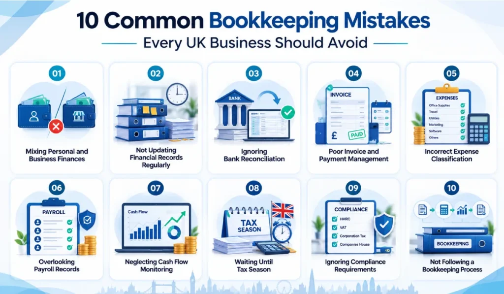 10 Common Bookkeeping Mistakes Every UK Business Should Avoid 2 10 Common Bookkeeping Mistakes Every UK Business Should Avoid
